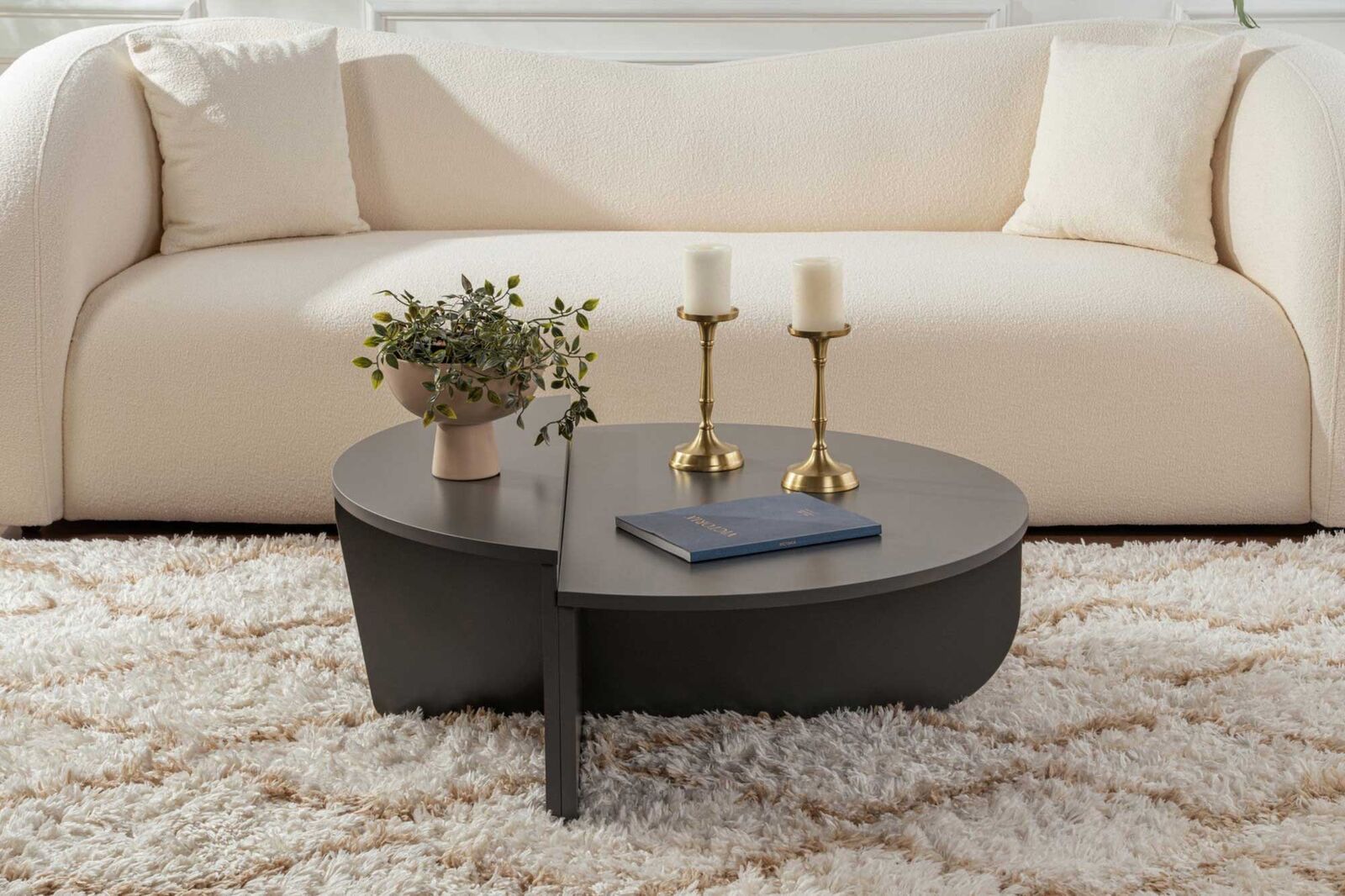 Salontafels Orion - 60x90x30cm - set van 2 - antraciet – kavel bij Openbare Verkopen, Beveren-Leie