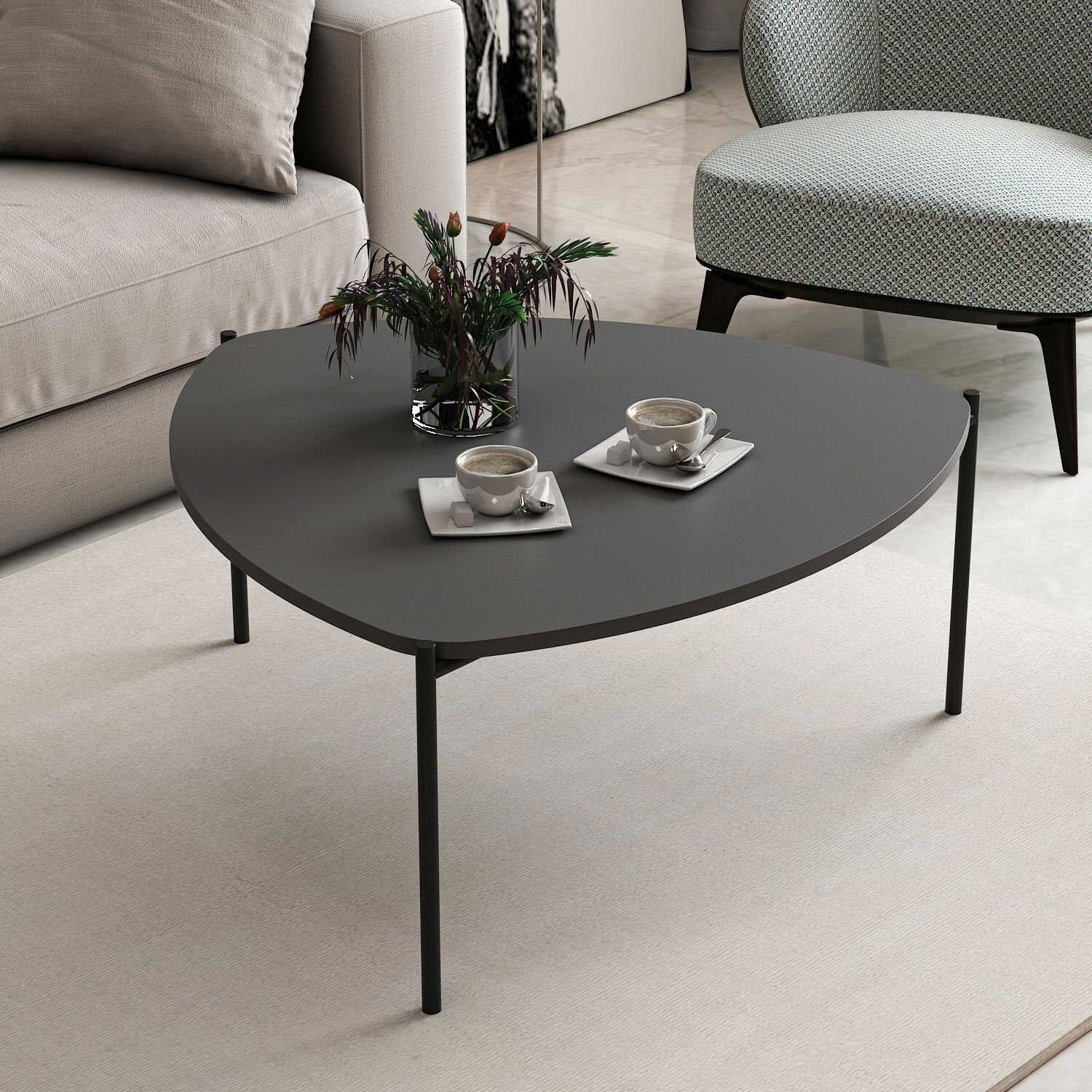 Lenny Salontafel | 100% MELAMINE | Antraciet – kavel bij Openbare Verkopen, Beveren-Leie