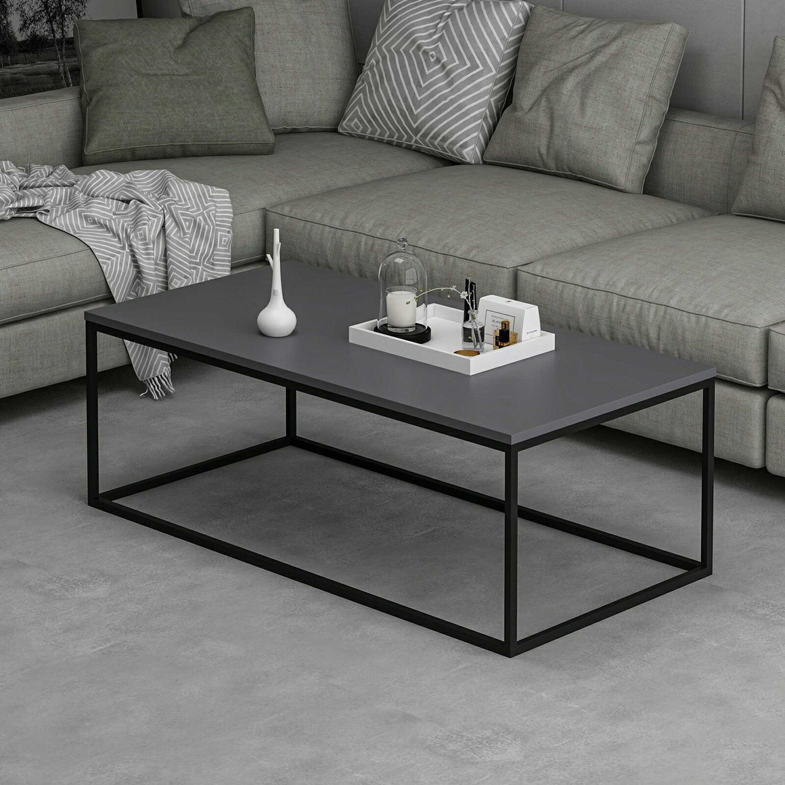 Tiger Salontafel | 100% MELAMINE | Antraciet – kavel bij Openbare Verkopen, Beveren-Leie