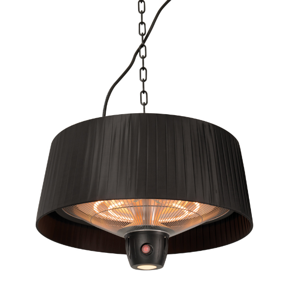 Terrasverwarmer met verlichting Alix 50cm hangend - zwart – kavel bij Openbare Verkopen, Beveren-Leie