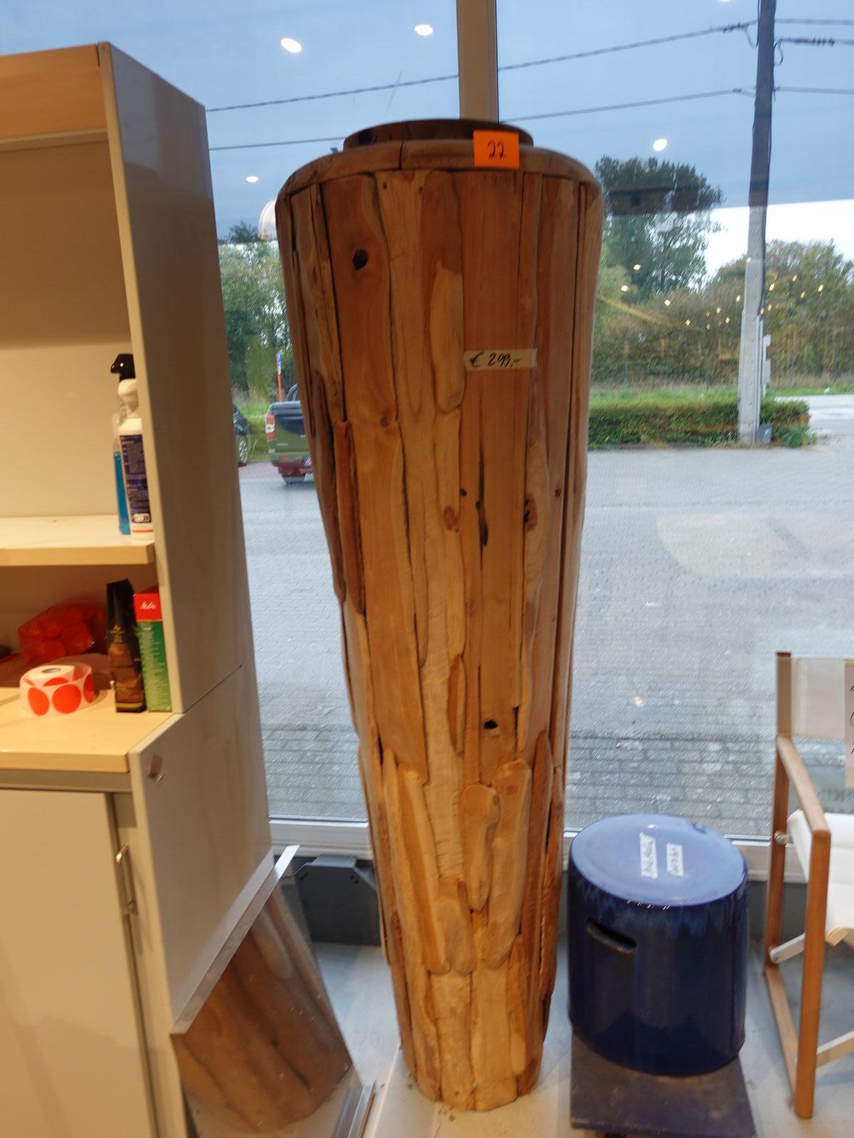 Teak decoratie bloempot – kavel bij Openbare Verkopen, Waregem
