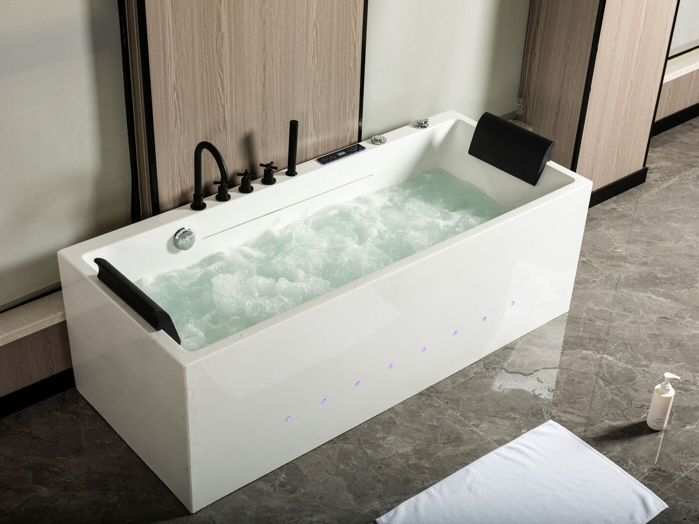 2 Persoons Whirlpool massagebad - half vrijstaand 180x75cm – kavel bij Openbare Verkopen