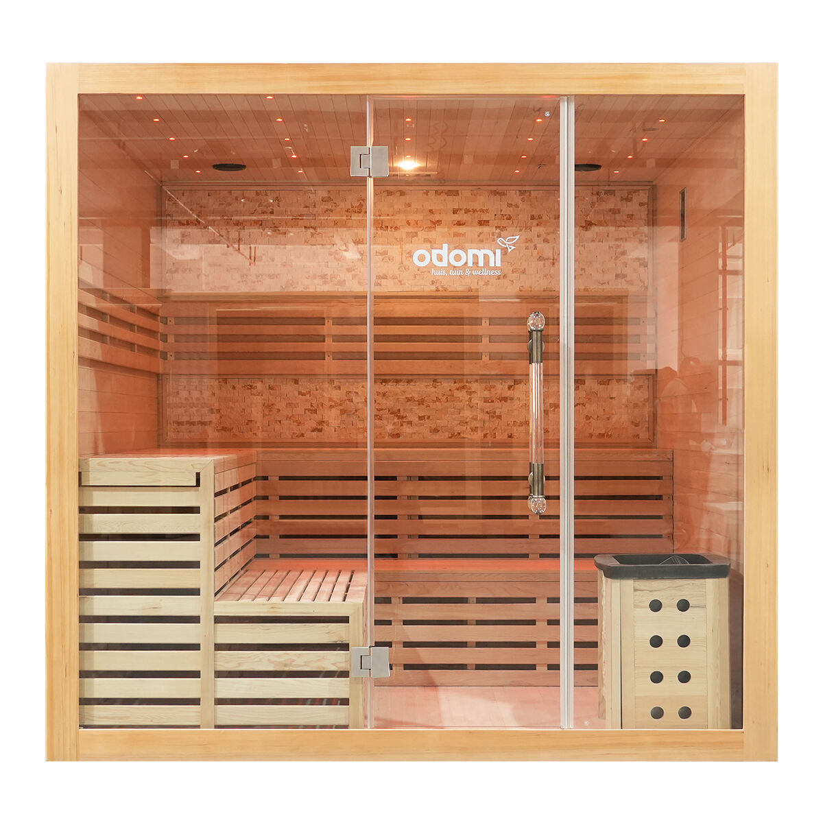 Sauna Nordic Stone Square 220x220x210cm - vierkant – kavel bij Openbare Verkopen