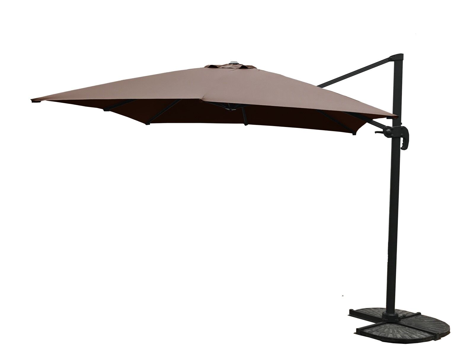Hangende parasol taupe / sandy - 300x400 cm – kavel bij Openbare Verkopen
