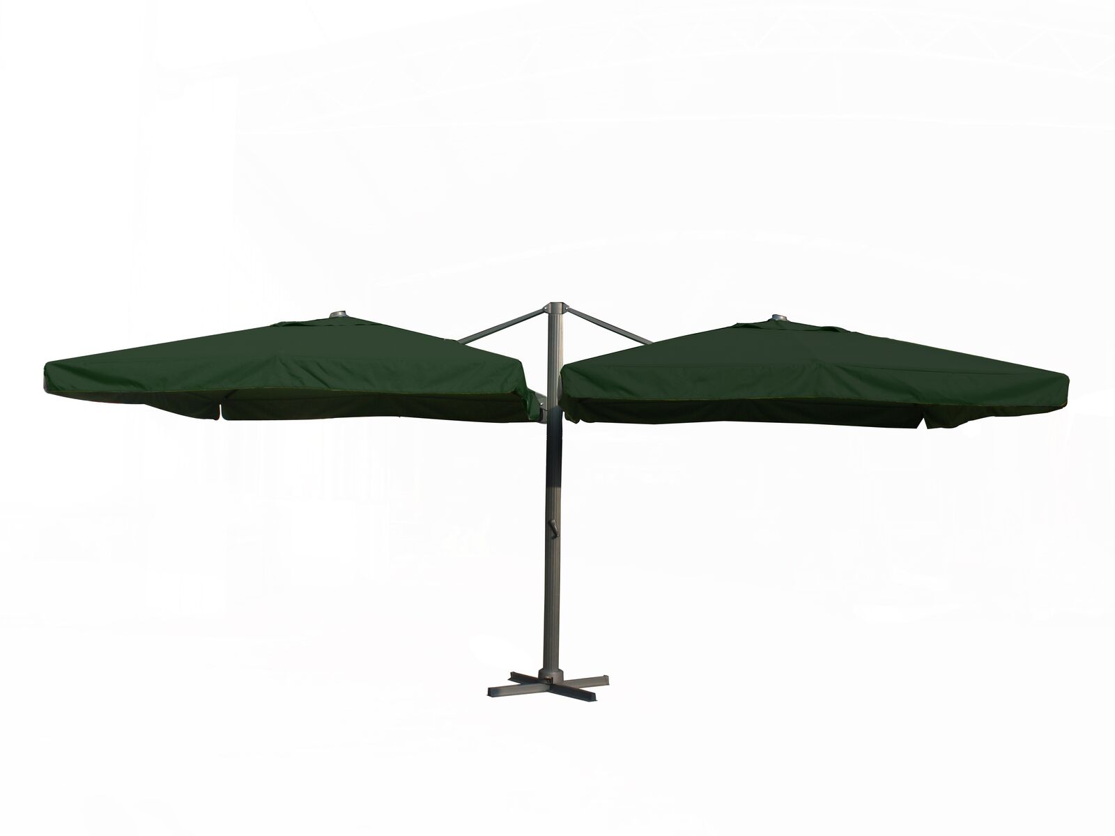 Dubbele hangende parasol Donkergroen (2 * 300x300cm) – kavel bij Openbare Verkopen