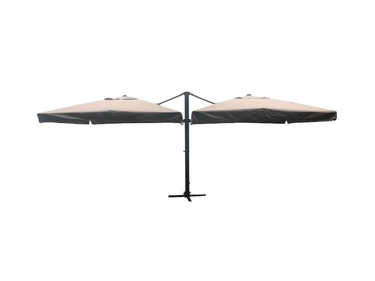 Dubbel hangende parasol Zandkleurig (2 * 300x300cm) – kavel bij Openbare Verkopen