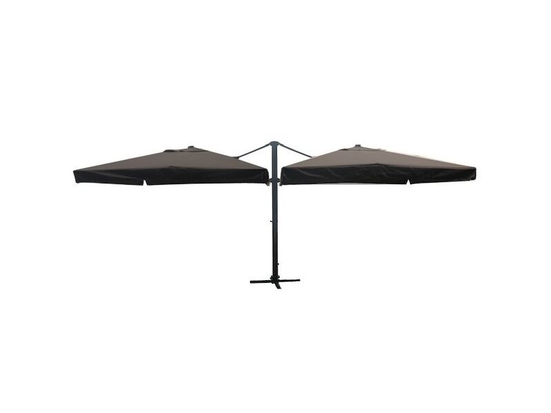 Dubbele hangende parasol Zwart (2 * 300x300cm) – kavel bij Openbare Verkopen