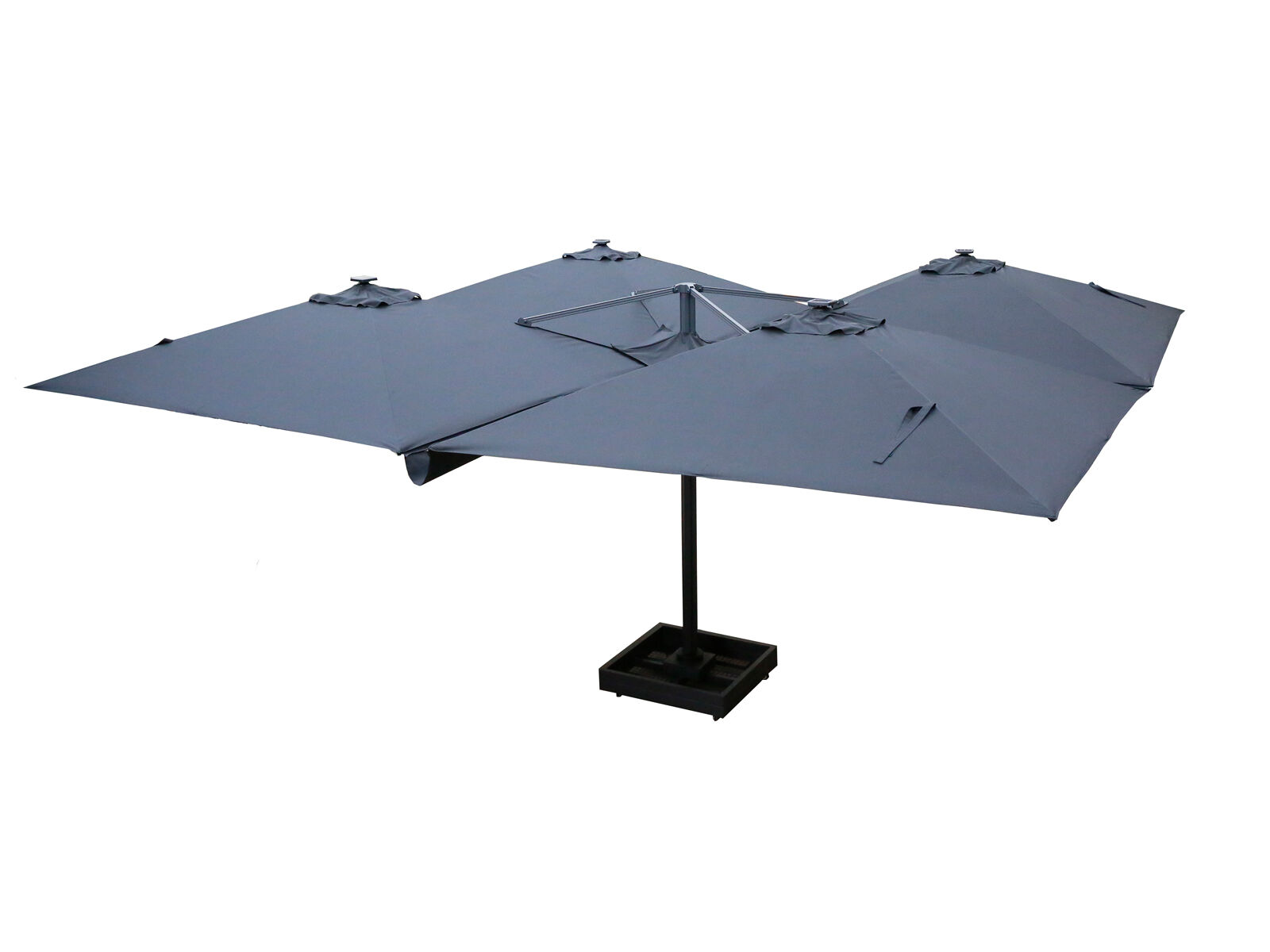 Vierdubbele hangende parasol Donkergrijs (4 * 300x300cm) – kavel bij Openbare Verkopen
