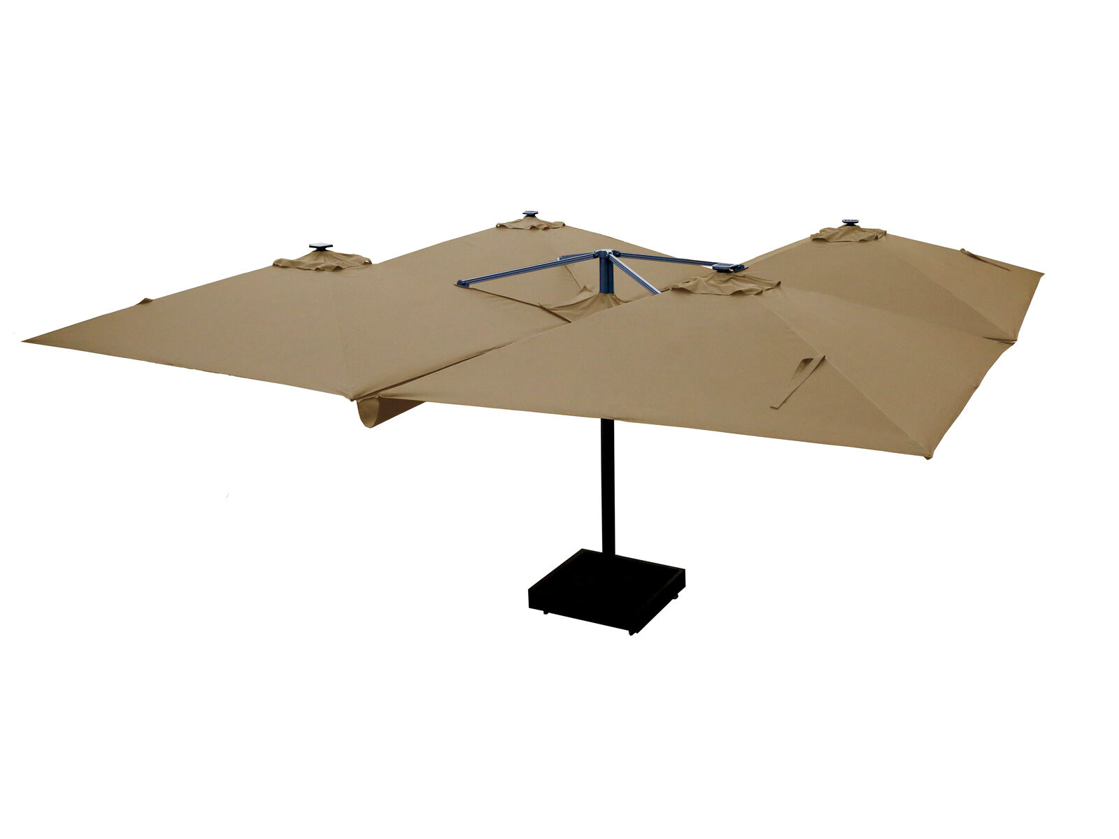 Vierdubbele hangende parasol Taupe (4 * 300x300cm) – kavel bij Openbare Verkopen