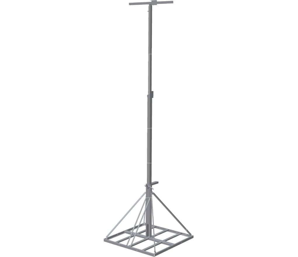 Lichtmast telescopisch 3 - 6 meter – kavel bij Openbare Verkopen, Ruddervoorde