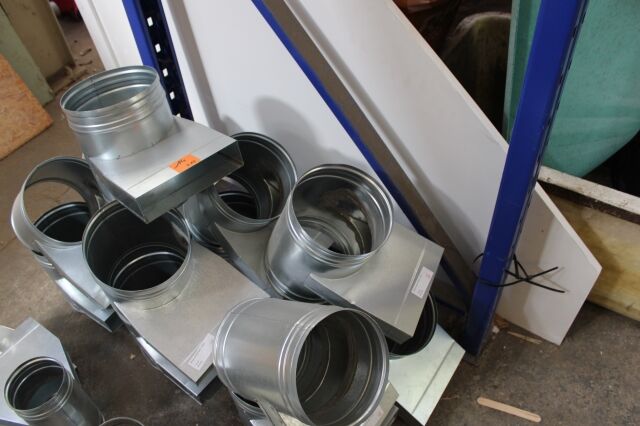 13 x Mecano T 90° horizont. 55x220 Ø200 – kavel bij Openbare Verkopen, Ruddervoorde