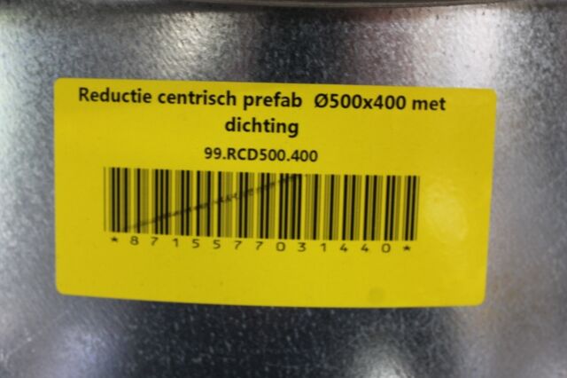 2 x Reductie centrisch prefab Ø500x400 met dichting – kavel bij Openbare Verkopen, Ruddervoorde
