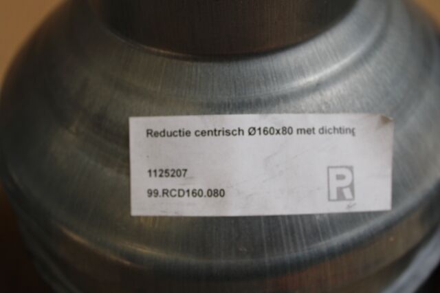 7 x Reductie centrisch Ø160x80 met dichting – kavel bij Openbare Verkopen, Ruddervoorde