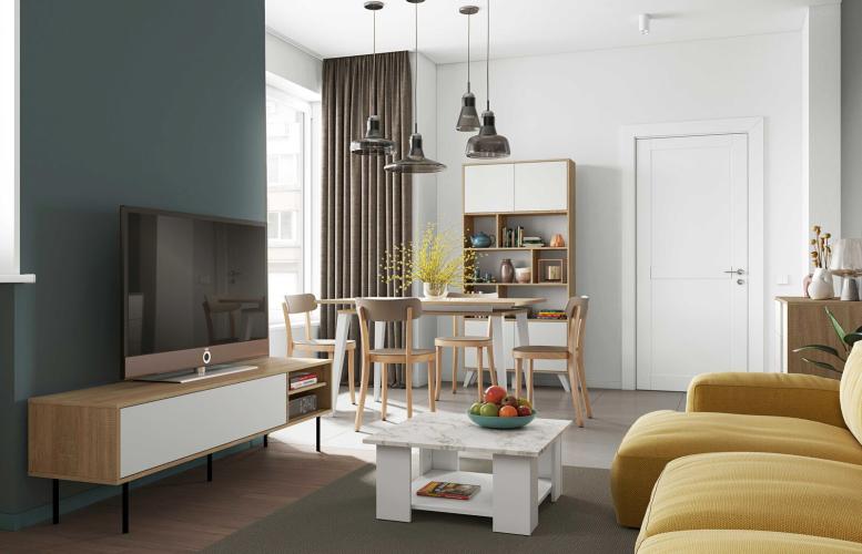 Tv-meubel Watt 165cm - eik/wit – kavel bij Openbare Verkopen, Beveren-Leie