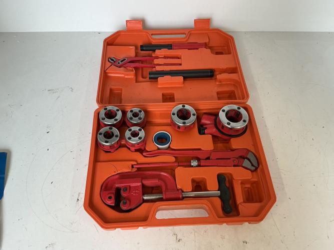 Perel Professionele 9-delige Pijpdraadsnijset (1/4" t/m 1-1/4") – kavel bij Openbare Verkopen, Gullegem
