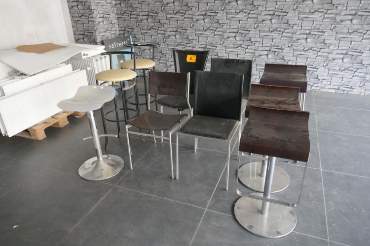 Stoelen en barkrukken – kavel bij Openbare Verkopen, Zwevegem