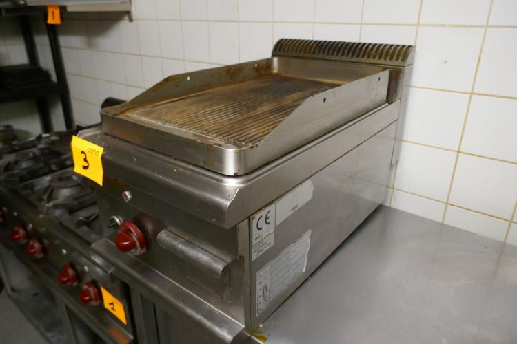 RVS gasgrillplaat EUROTEC – kavel bij Openbare Verkopen, Koksijde