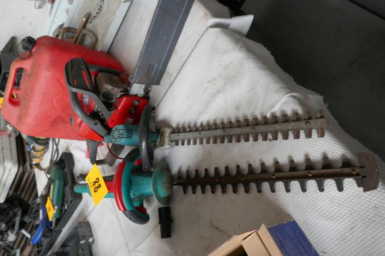 heggenscharen BOSCH + Benzinekettingzaag EFCO – kavel bij Openbare Verkopen, Ooigem