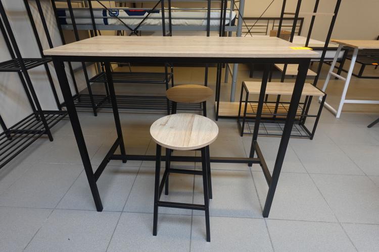 Bartafel & 2x kruk – kavel bij Openbare Verkopen, Waregem