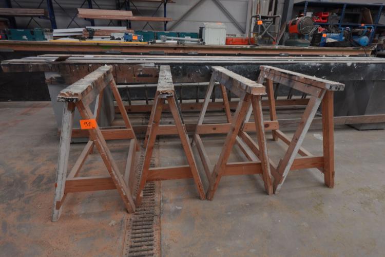 4x Houten schraag – kavel bij Openbare Verkopen, Deerlijk