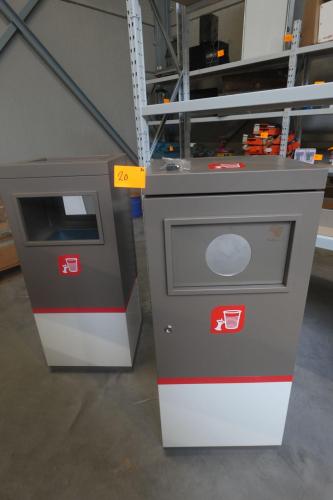 2x Metalen afvalbak – kavel bij Openbare Verkopen, Harelbeke