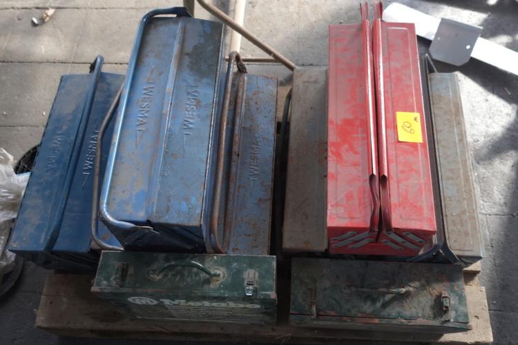 9x Metalen gereedschapskoffer – kavel bij Openbare Verkopen, Izegem