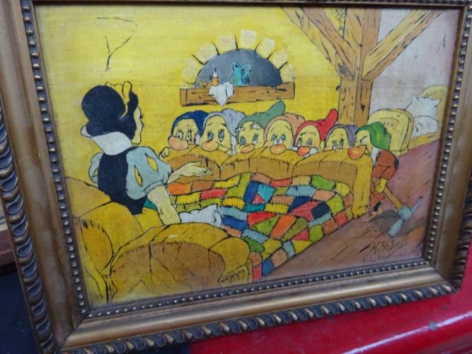 Schilderij SCHOOLS 1944 Sneeuwitje – kavel bij Openbare Verkopen, Izegem