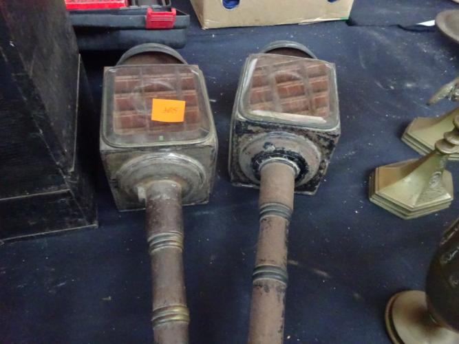Paar antieken koetslichten (geslepen glas) – kavel bij Openbare Verkopen, Izegem