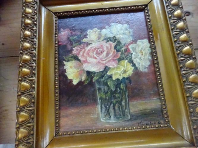 Schilderij bloemen – kavel bij Openbare Verkopen, Izegem